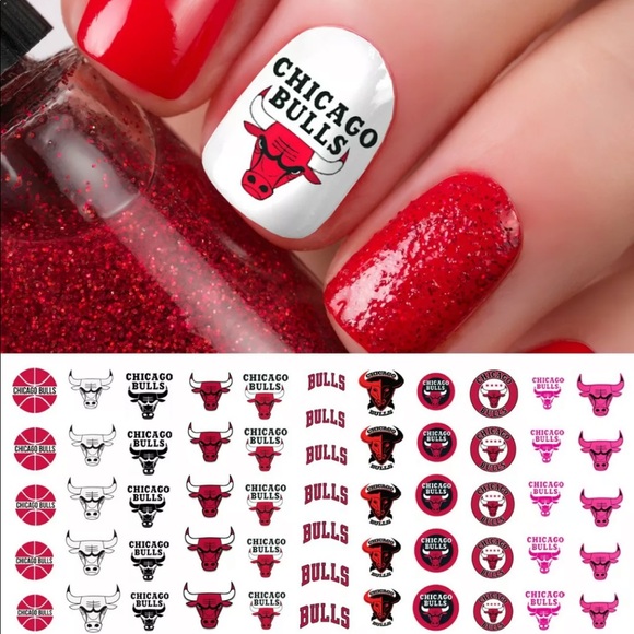 Other - 💌BO/GO$6 🏀 Chicago Bulls Water Transfer Nail Decals NBA